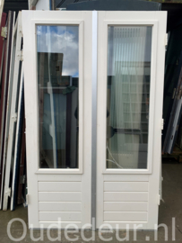 nr. set886 hardhoutendeuren met dubbel glas