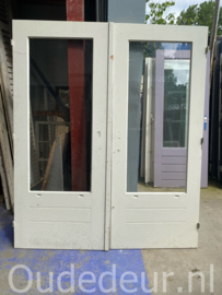 nr. set104 sets hardhouten deuren met enkel glas