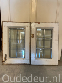 nr. r658 2x glas in lood raampje met dubbel glas