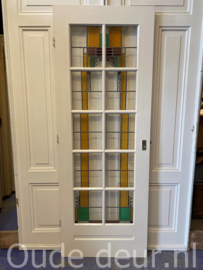 nr. Gl637 glas in lood ruitjes deur