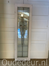 nr. r617 smalle hoge glas in lood raam met dubbel glas