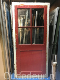 nr. 1480 brede oude deur met vier ruiten