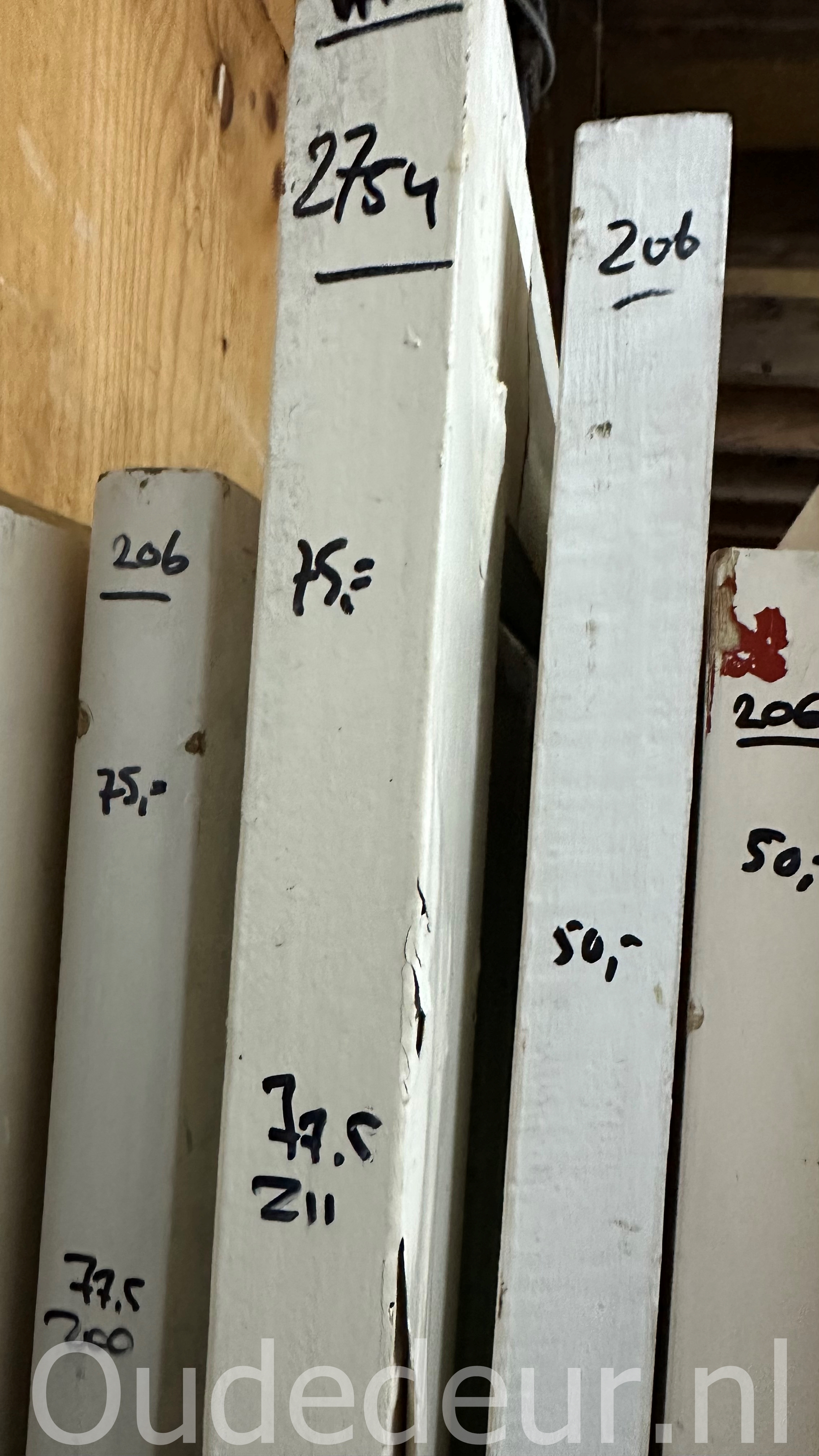 nr. 2754 deur met enkel blank glas