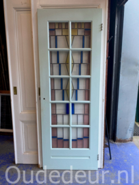 nr. GL710 glas in lood deur