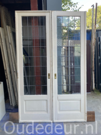 nr. e777 set kamer ensuite glas in lood  schuifdeuren