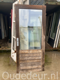 nr. a636 hardhouten achterdeur met dubbel glas