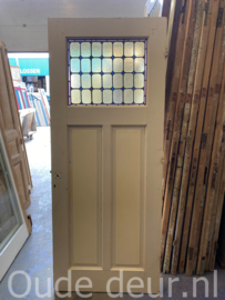 nr. GL640 oude deur met glas in lood