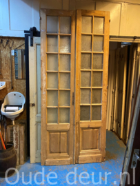 nr. set143 set hoge kale deuren met mat glas