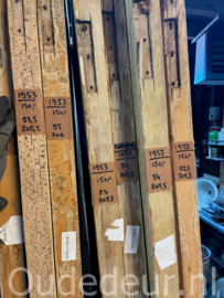 nr. 1953 6x oude geloogde glasdeur