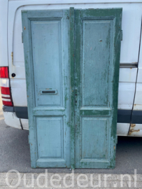 nr. set459 setje oude blauwe paneeldeuren