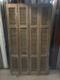 nr. L100 serie van 20 oude kale louvre deuren