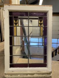 nr. r512 gekleurd glas in lood raam