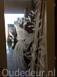 nr. GL677 deur met geetste vogel