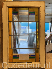 nr. r629 gekleurde glas in lood raam