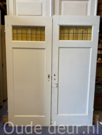 nr. Gl639 4x paneeldeur met glas in lood bovenin