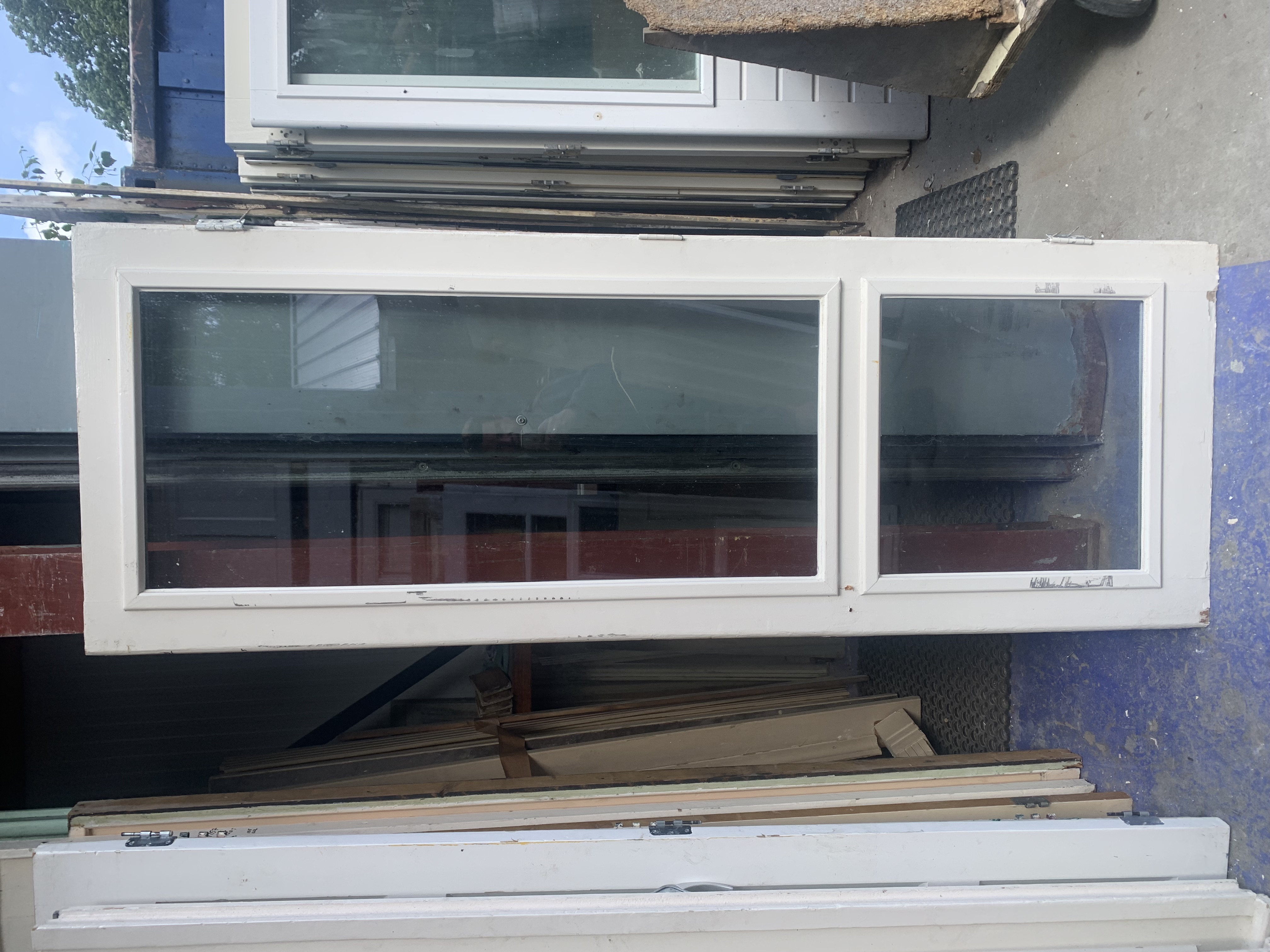 nr. a583 grenen buitendeur met dubbel glas