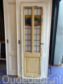 nr. GL714 glas in lood deur met spiegel