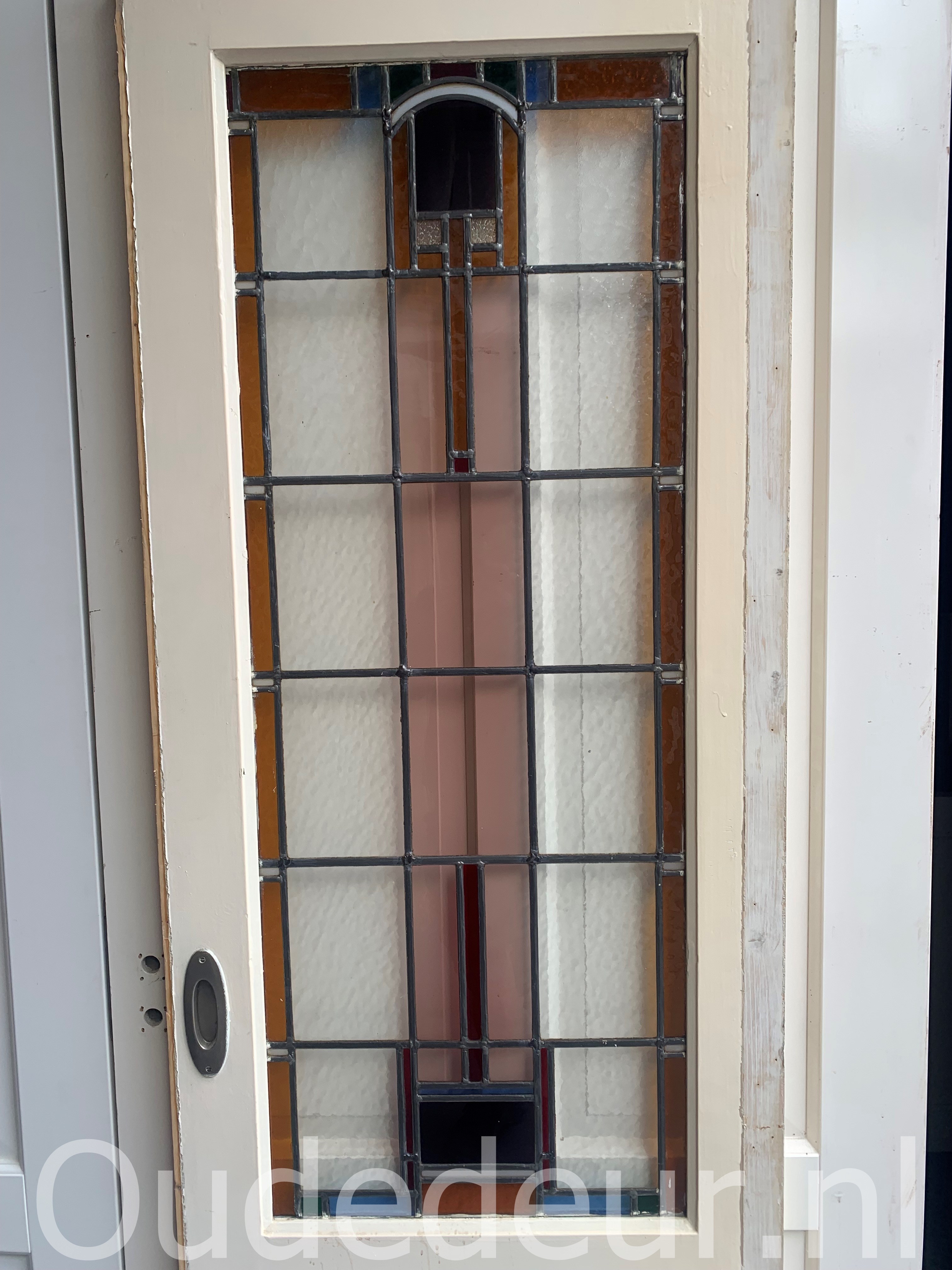 nr. GL634 glas in lood deur