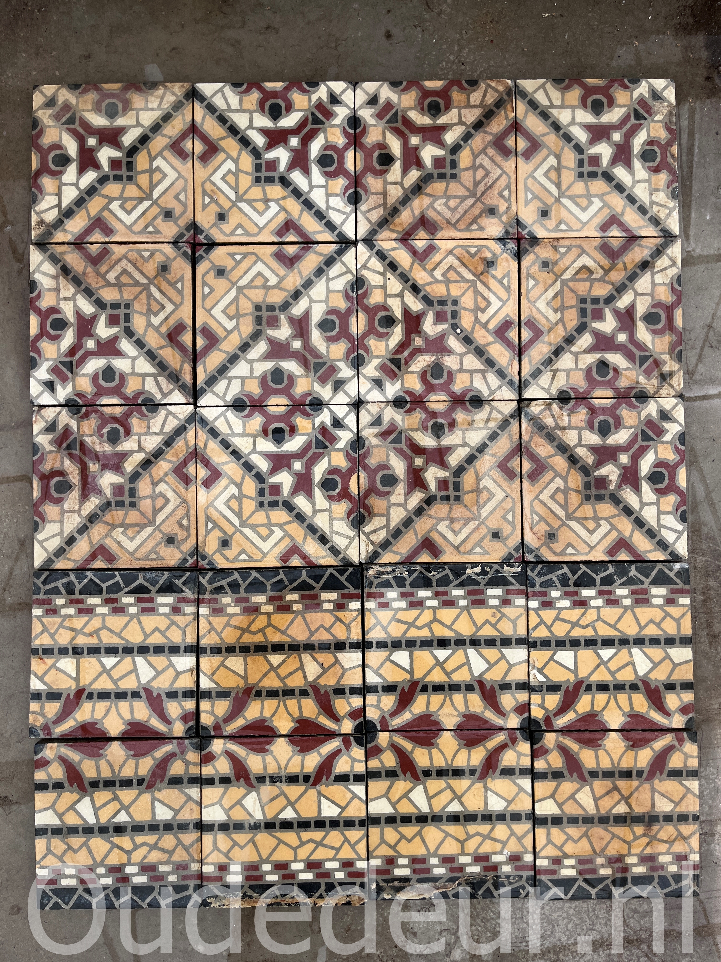 nr. 147 antieke vloertegels 12,5 m2