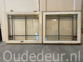 nr. r864 5 gelijke glas in lood ramen