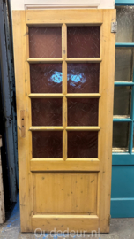 nr. 2712 oude deur met rode glas