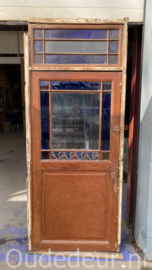 nr. 1428 bijzondere antieke deur met boven licht