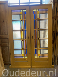nr. e763 set glas in lood schuifdeuren