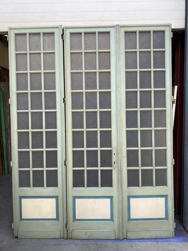 nr. set874 drieslag erg hoge antieke glas deuren