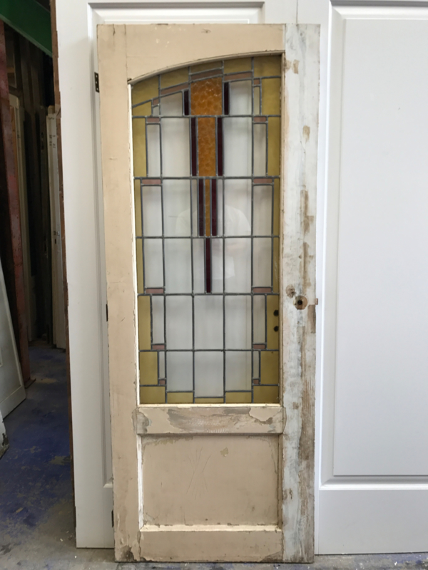 Verbazingwekkend nr. gl291 jaren 30 glas in lood deur | Oude glas in lood deuren HJ-59