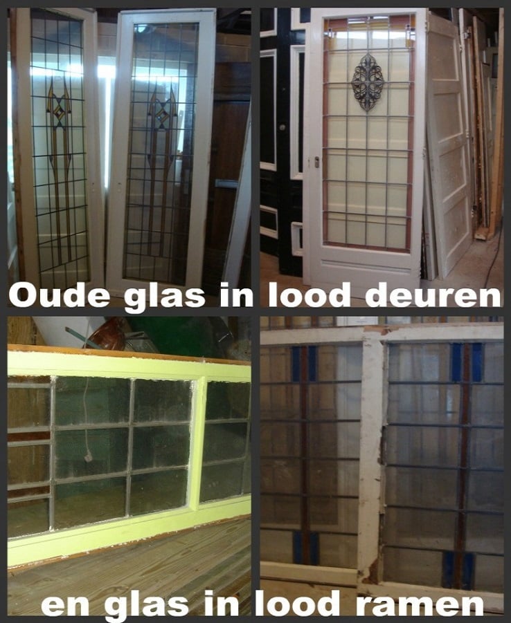 oude glas in lood deuren en ramen