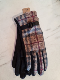 Bruine geruite handschoen