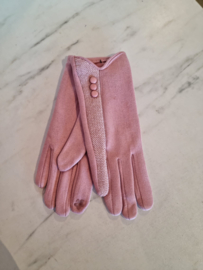 Roze handschoenen met snake print