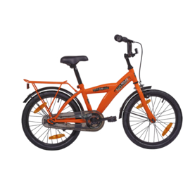 Jongensfiets 18" remnaaf "No Rules - No Limits" oranje