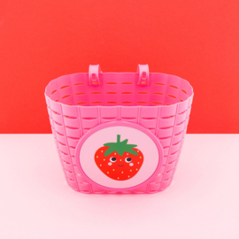 Fietsmandje "Happy Strawberry"