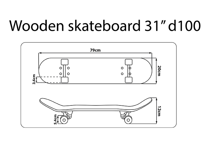 Houten skateboard 31" Dinsey "Stitch - Wild One"