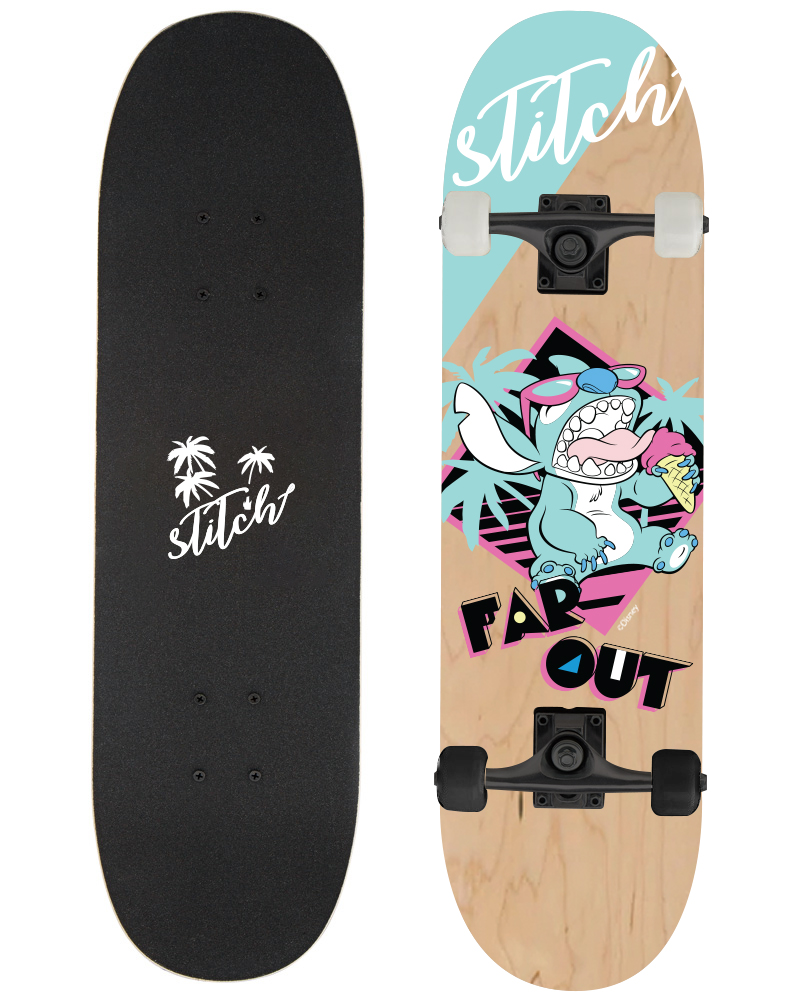 Houten skateboard 31" Dinsey "Stitch - Far Out"