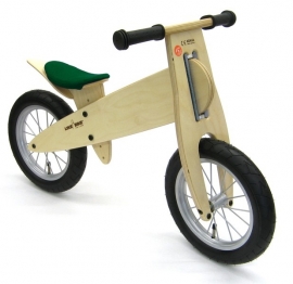 Loopfiets LIKEaBIKE "Spoky zilver" tanner-groen