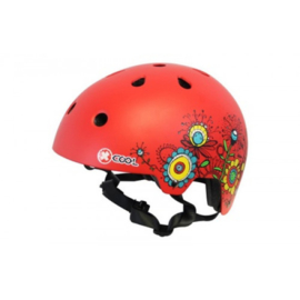 Fiets/skate helm X-cool 2.0 "Sketch red" maat M.