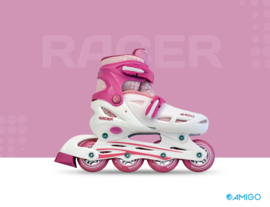 Inline skates "Racer" wit/roze