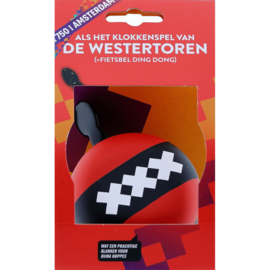 Fietsbel retro "Alle Klokken van de Westertoren" 80mm