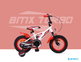 Jongensfiets 12" Amigo "BMX Turbo" white & red