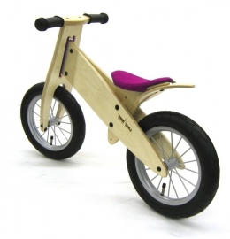 Loopfiets LIKEaBIKE "Spoky zilver" roze