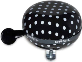 Fietsbel "Polkadot" zwart-wit
