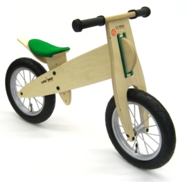 Loopfiets LIKEaBIKE "Spoky zilver" mei-groen