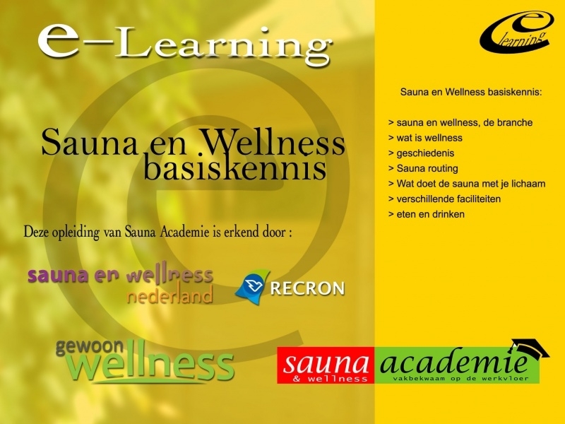 Sauna en Wellness basiskennis E-learning (bedrijven 3-pack)
