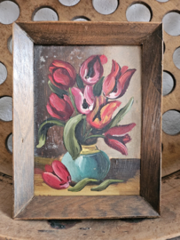 Vintage tulp schilderijtje