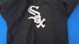 VINTAGE 90S STARTER PUFFER JAS ( 2 ) LIICHT GEBRUIKT ) CHICAGO WHITE SOX