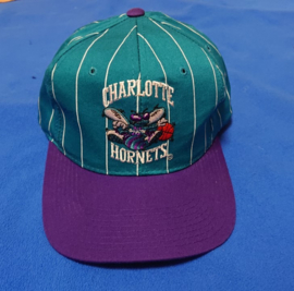 VINTAGE 90S STARTER PINSTRIPE PET ( LICHT GEBRUIKT ) CHARLOTTE HORNETS