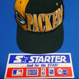 VINTAGE 90S STARTER TRI POWER PET ( LICHT GEBRUIKT ) GREEN BAY PACKERS  ( ZELDZAAM )