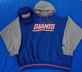 VINTAGE 90S STARTER LETTERMAN CAPUCHON TRUI ( LICHT GEBRUIKT ) NEW YORK GIANTS ( ZELDZAAM )